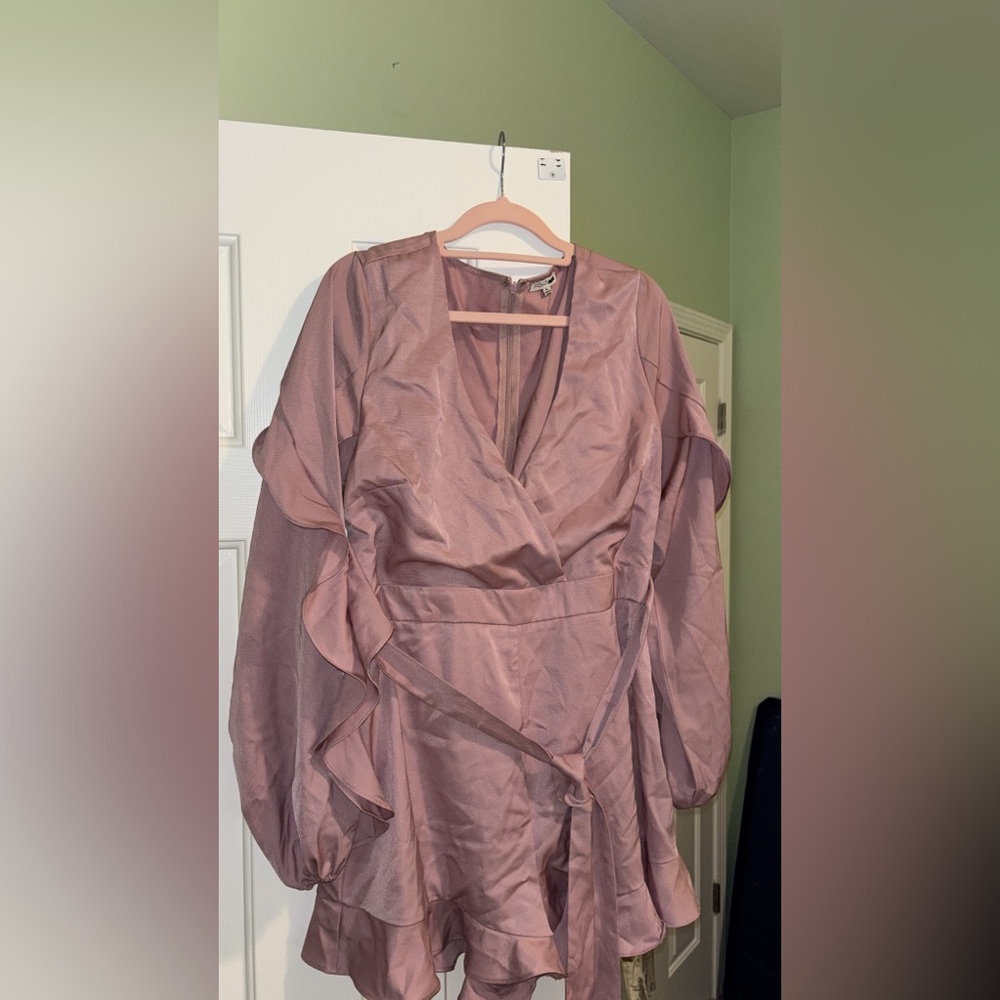 Pink Ruffled Mini Romper - Picture 4 of 7